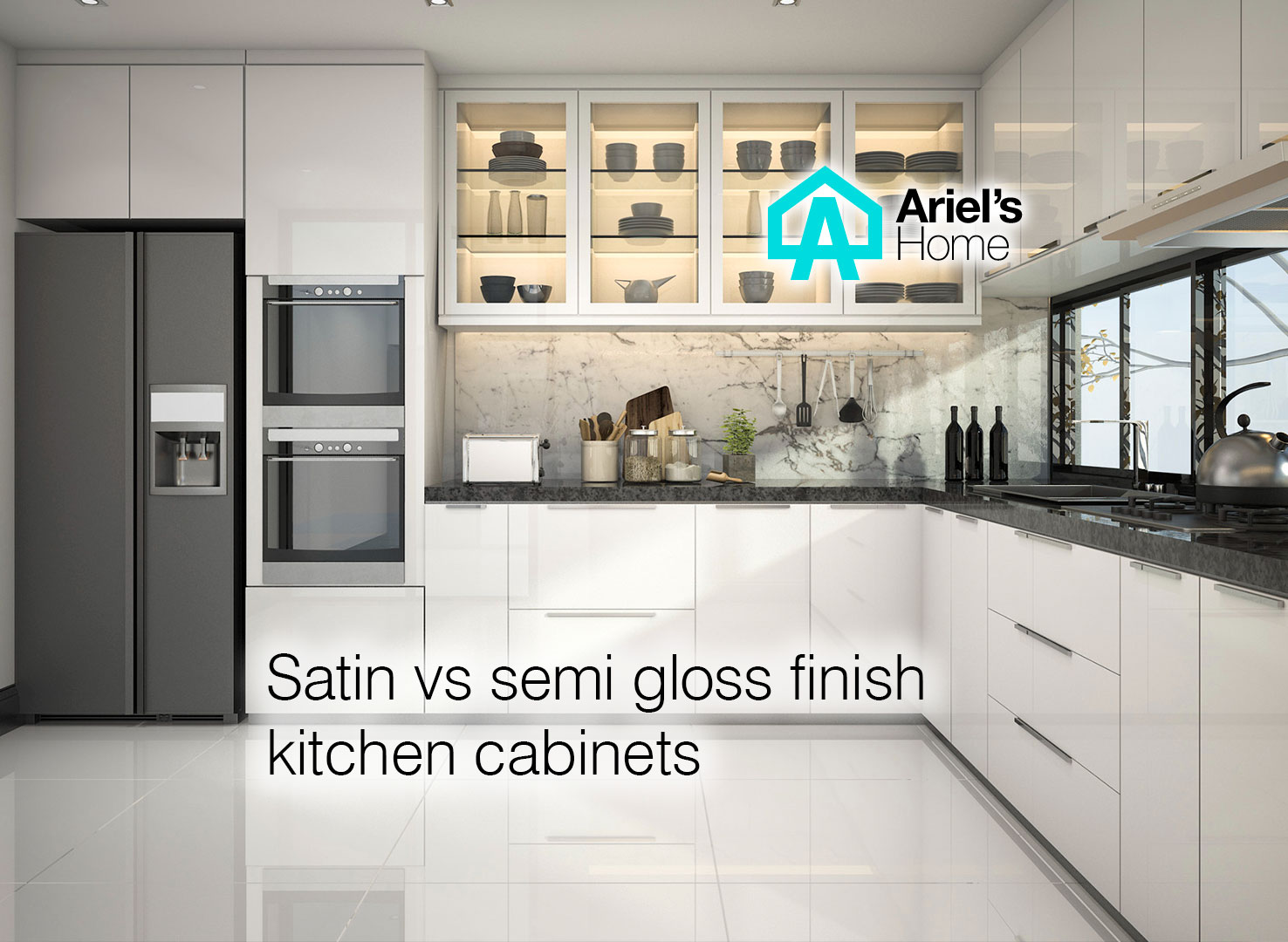 Satin vs semi gloss finish kitchen cabinets [2023] - Ariel's Home