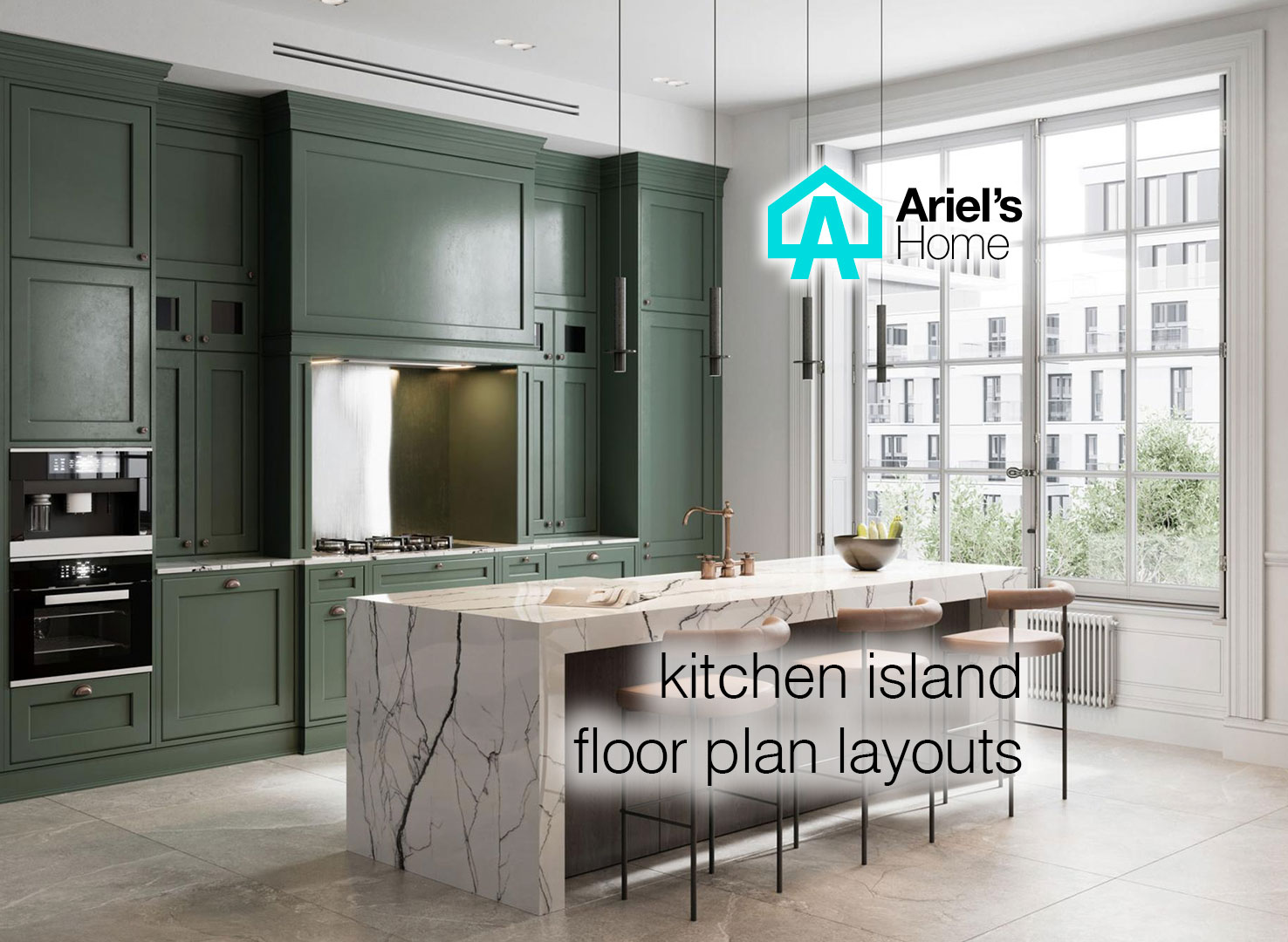 Kitchen island floor plan layouts [2022] - Ariel's Home