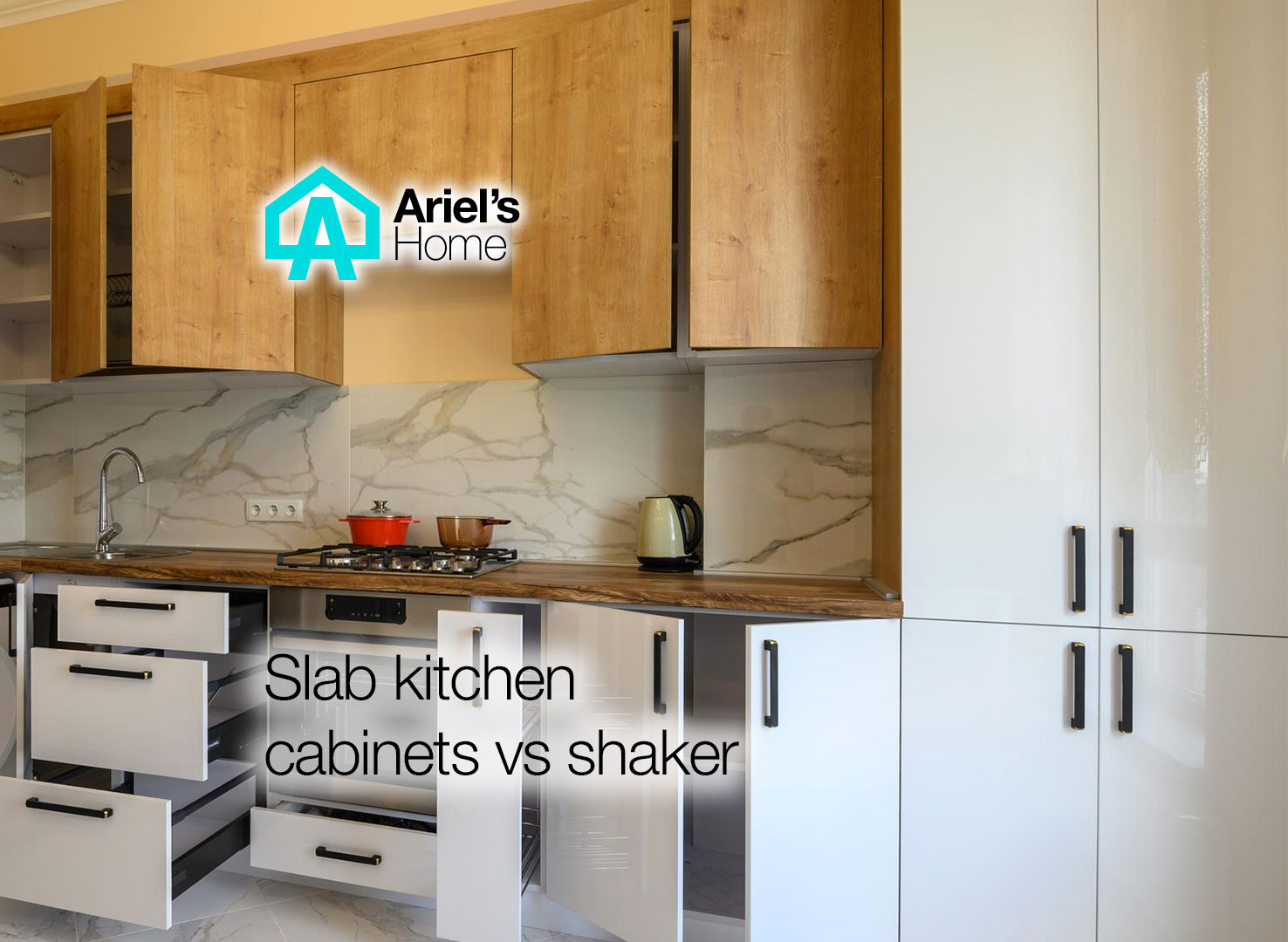Slab Kitchen Cabinets Vs Shaker 